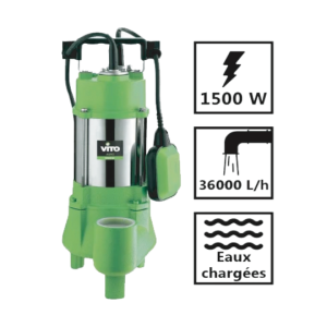 POMPE D’ÉVACUATION POUR EAUX CHARGÉES 1500W